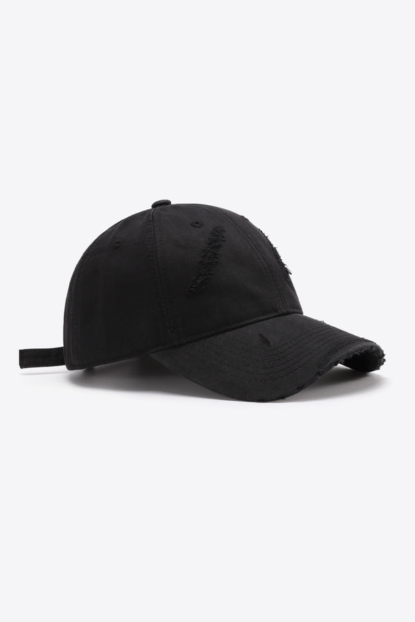 Distressed Adjustable Baseball Cap-Teresa's Fashionista LLC