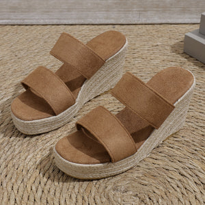 Open Toe Platform Wedge Sandals-Teresa's Fashionista LLC