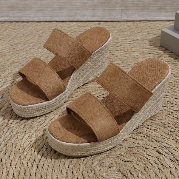 Open Toe Platform Wedge Sandals-Teresa's Fashionista LLC