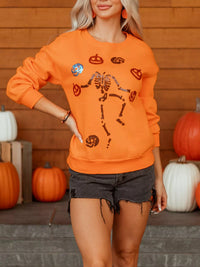 Dancing Critters Sequin Halloween Crewneck Sweatshirt