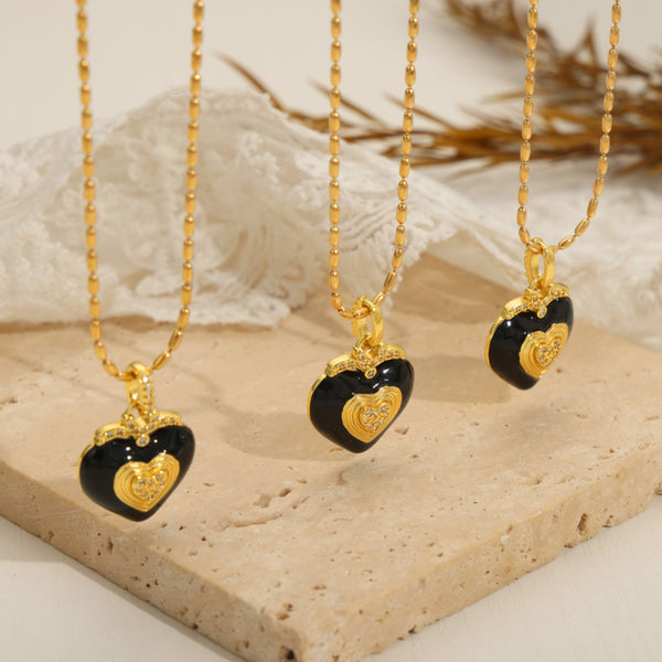 Titanium Steel Heart Shape Necklace-Teresa's Fashionista LLC