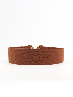 Geometric Buckle Elastic Wide Belt-Teresa's Fashionista LLC