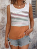 Striped Scoop Neck Wide Strap Tank-Teresa's Fashionista LLC