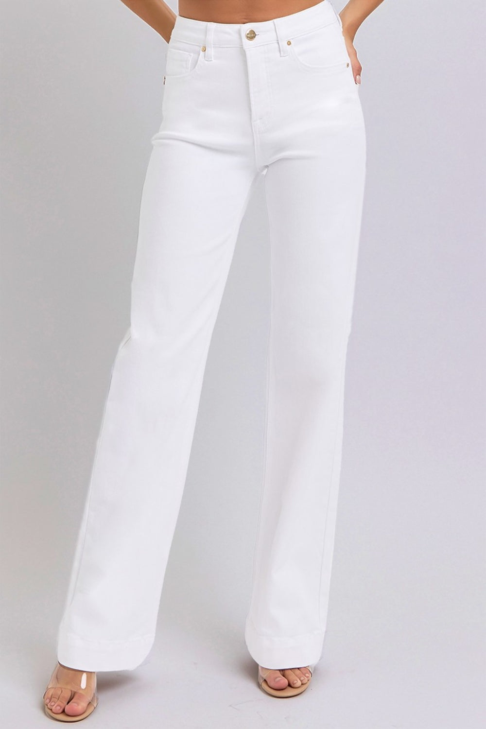 RISEN Full Size High Waist Straight Jeans - Teresa's Fashionista LLC