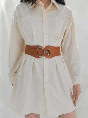 PU Elastic Wide Belt-Teresa's Fashionista LLC