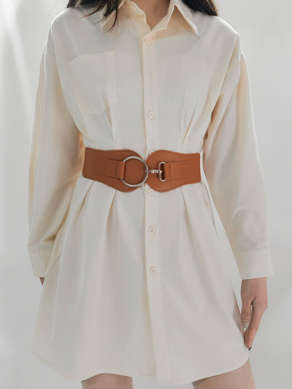 PU Elastic Wide Belt-Teresa's Fashionista LLC