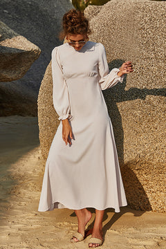 Puff Sleeve Flounce Dress-Teresa's Fashionista LLC