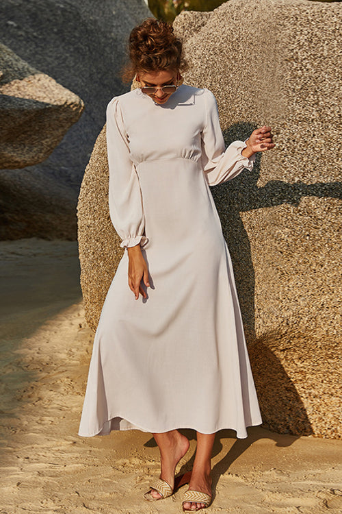 Puff Sleeve Flounce Dress-Teresa's Fashionista LLC