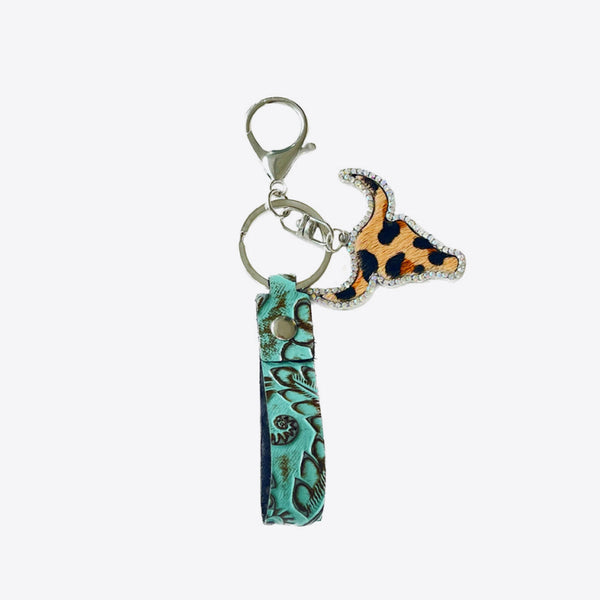 Rhinestone Bull Keychain-Teresa's Fashionista LLC