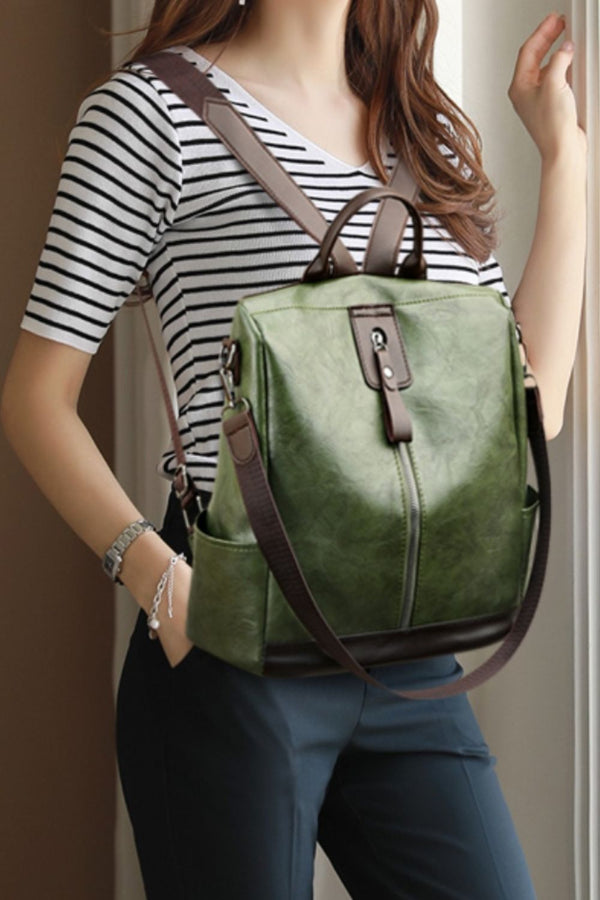 PU Leather Large Backpack Bag-Teresa's Fashionista LLC
