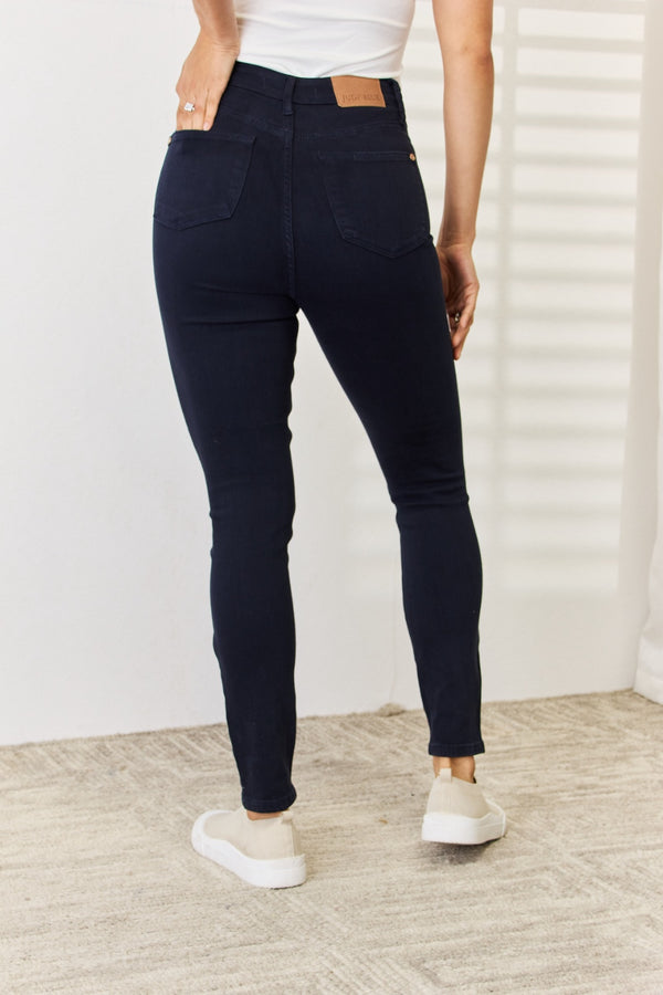 Judy Blue Full Size Garment Dyed Tummy Control Skinny Jeans-Teresa's Fashionista LLC