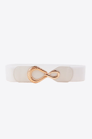 Ribbed Alloy Buckle Elastic Belt-Teresa's Fashionista LLC