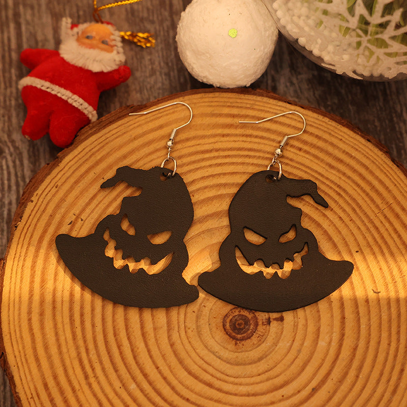 PU Leather Hat Shape Earrings - Teresa's Fashionista LLC