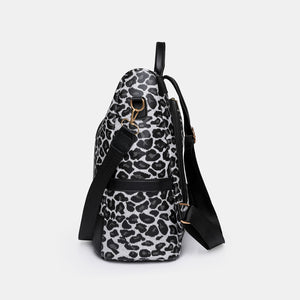 Leopard PU Leather Backpack Bag-Teresa's Fashionista LLC