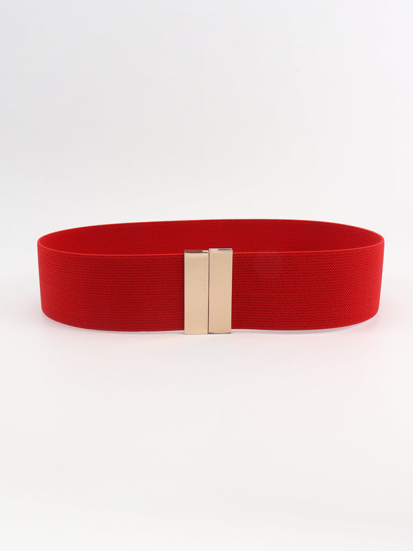 Alloy Buckle Elastic Belt-Teresa's Fashionista LLC