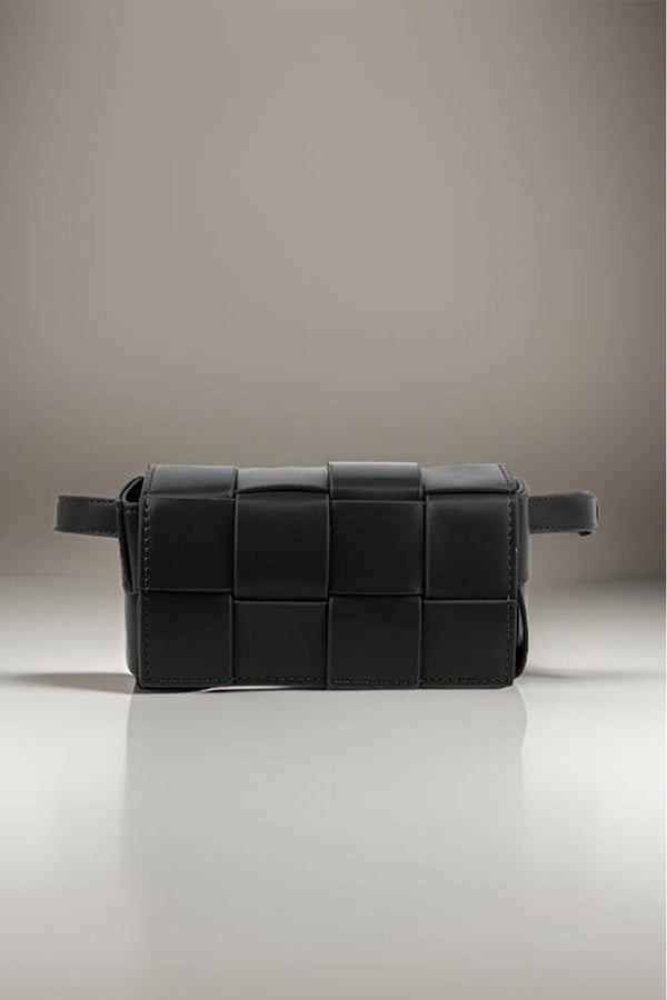 Zenana Vegan Leather Woven Crossbody Bag-Teresa's Fashionista LLC