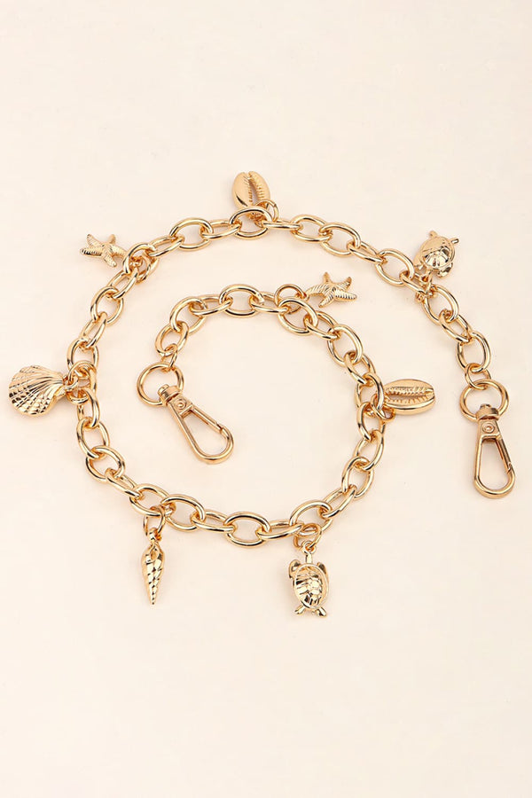 Sea Element Charm Iron Chain Belt-Teresa's Fashionista LLC