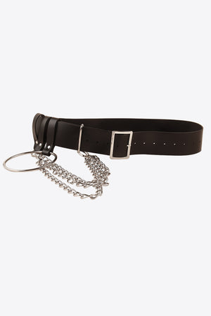 PU Belt with Chain-Teresa's Fashionista LLC