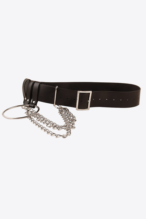 PU Belt with Chain-Teresa's Fashionista LLC