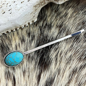 Turquoise Alloy Hairpin - Teresa's Fashionista LLC