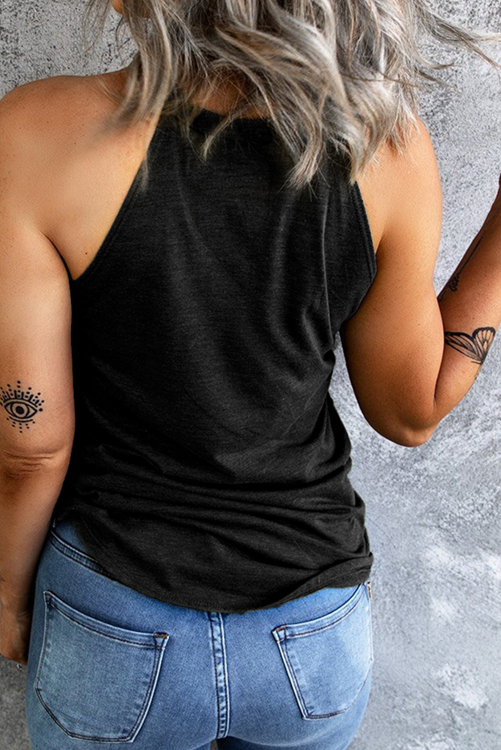 Round Neck Jack-O'-Lantern Graphic Tank Top - Teresa's Fashionista LLC