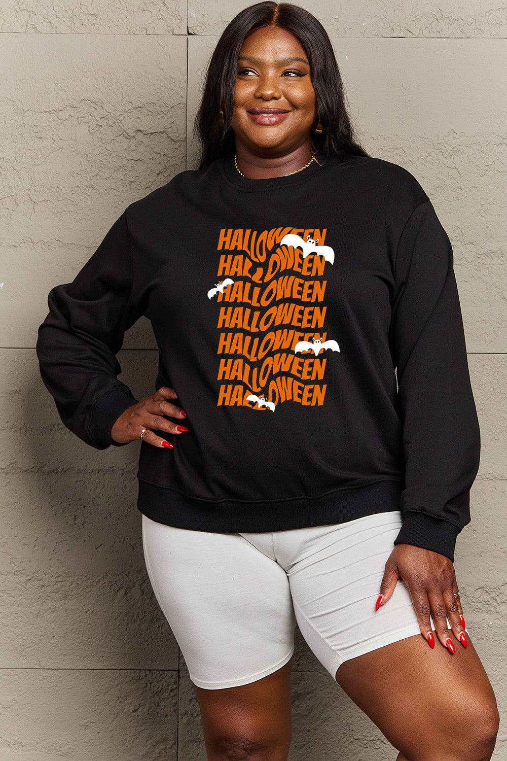 Simply Love Full Size HALLOWEEN Graphic Sweatshirt - Teresa's Fashionista LLC