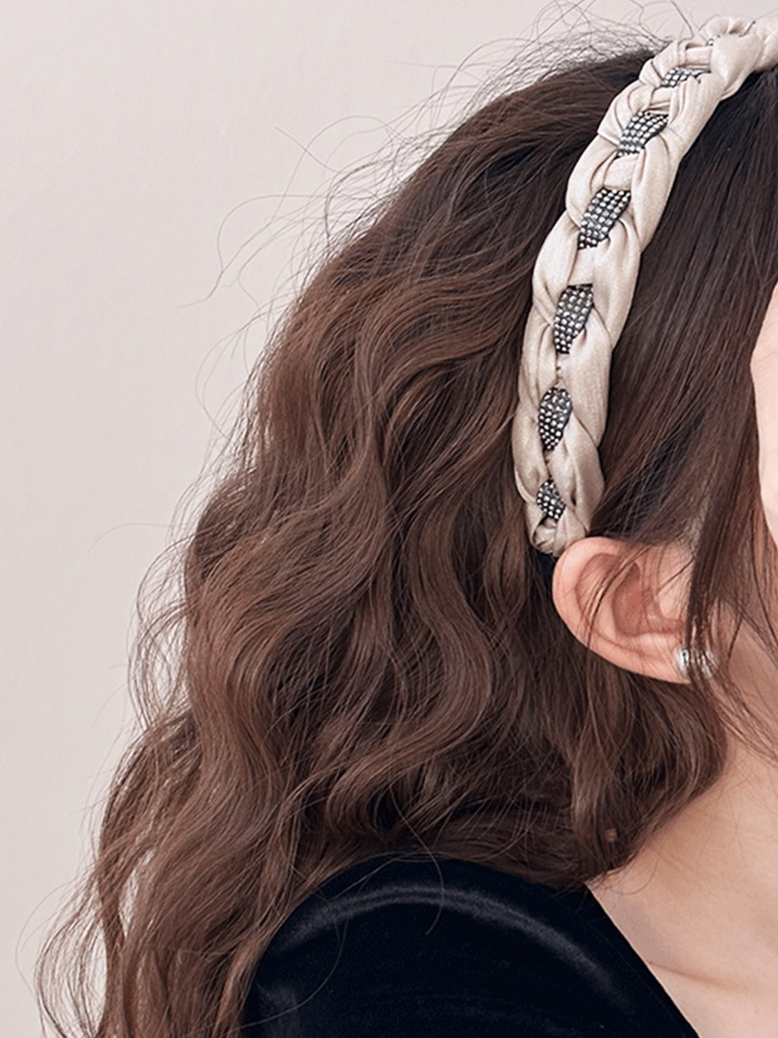 Rhinestone Braided Wide Headband - Teresa's Fashionista LLC