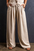 Ruched Wide Leg Pants with Pockets-Teresa's Fashionista LLC