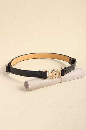 Rhinestone Decor PU Leather Belt-Teresa's Fashionista LLC