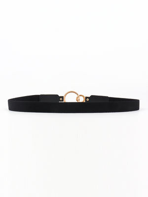 Double Ring Buckle Elastic PU Belt-Teresa's Fashionista LLC