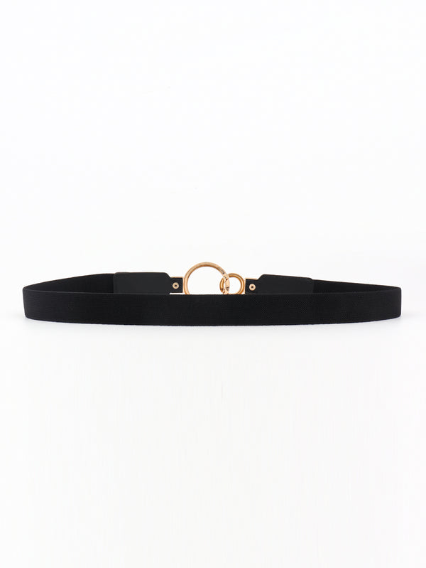 Double Ring Buckle Elastic PU Belt-Teresa's Fashionista LLC