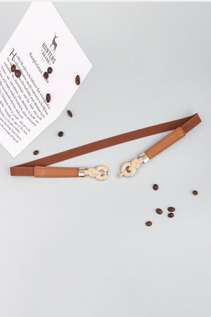 Zinc Alloy Buckle PU Leather Belt-Teresa's Fashionista LLC
