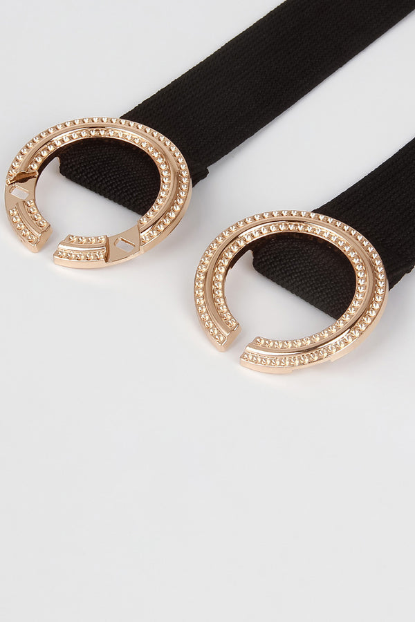 Double Hoop Buckle Elastic Belt-Teresa's Fashionista LLC