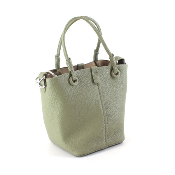 P25018 2-in-1 Small Microfiber Leather Tote w/Crossbody Bag
