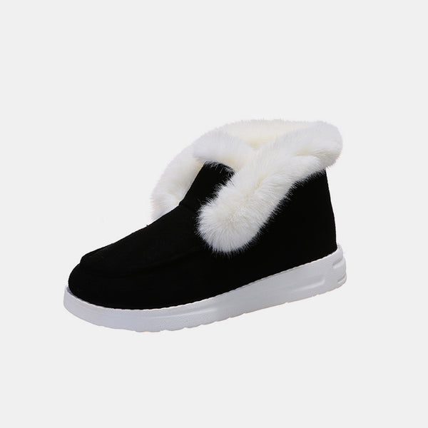 Furry Suede Snow Boots-Teresa's Fashionista LLC
