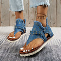 Studded Raw Hem Flat Sandals-Teresa's Fashionista LLC