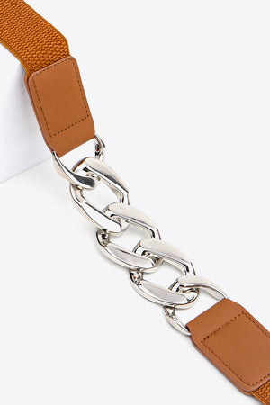 Chain Detail Elastic Belt-Teresa's Fashionista LLC