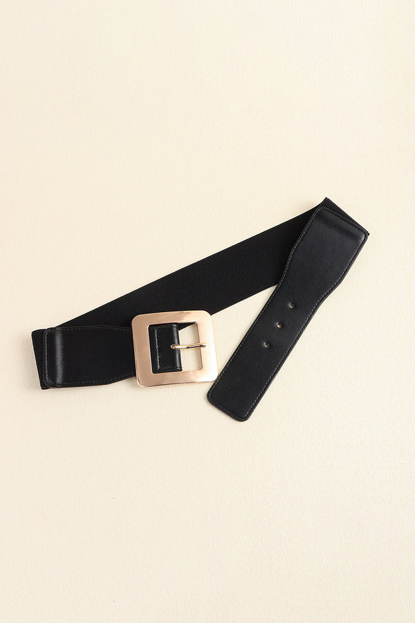 Alloy Buckle PU Leather Belt-Teresa's Fashionista LLC