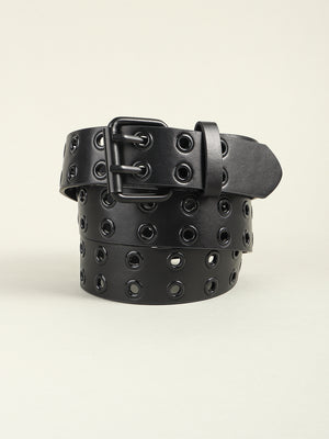 Grommet PU Leather Belt-Teresa's Fashionista LLC