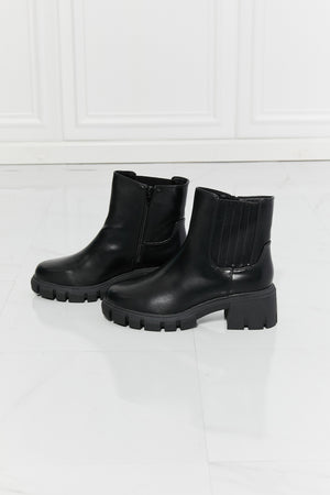 MMShoes What It Takes Lug Sole Chelsea Boots in Black-Teresa's Fashionista LLC