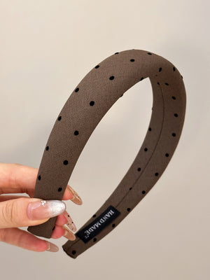 Polka Dot Polyester Wide Headband - Teresa's Fashionista LLC