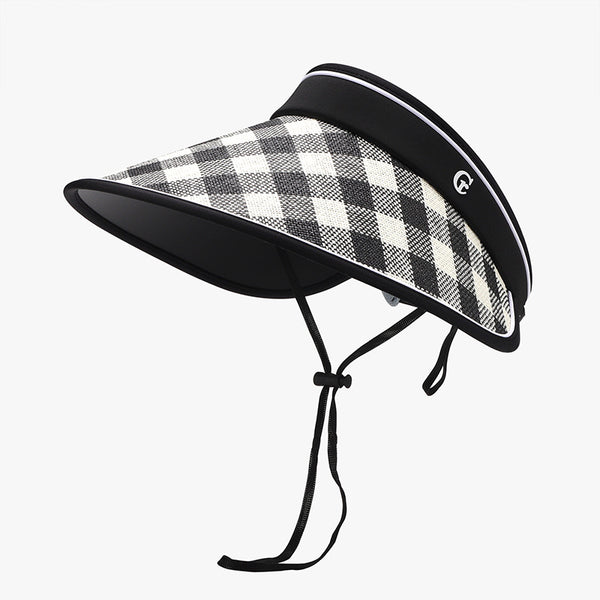 Plaid Natural Grass Adjustable Sun Hat-Teresa's Fashionista LLC