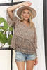 CET3907 - 3/4 BELL SLEEVES LACE BLOUSE