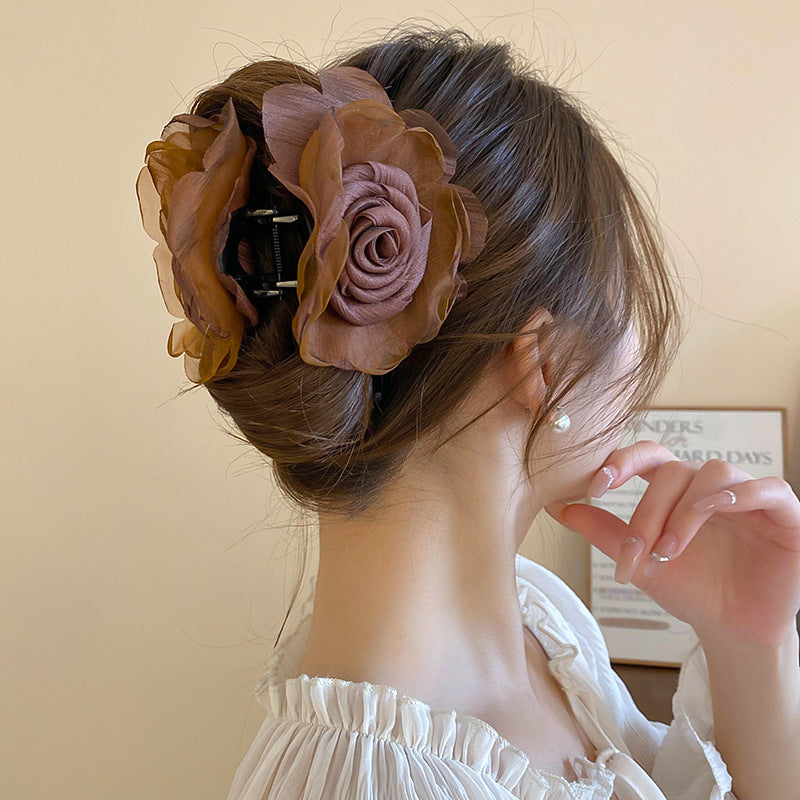 Flower Acrylic Hair Claw Clip - Teresa's Fashionista LLC