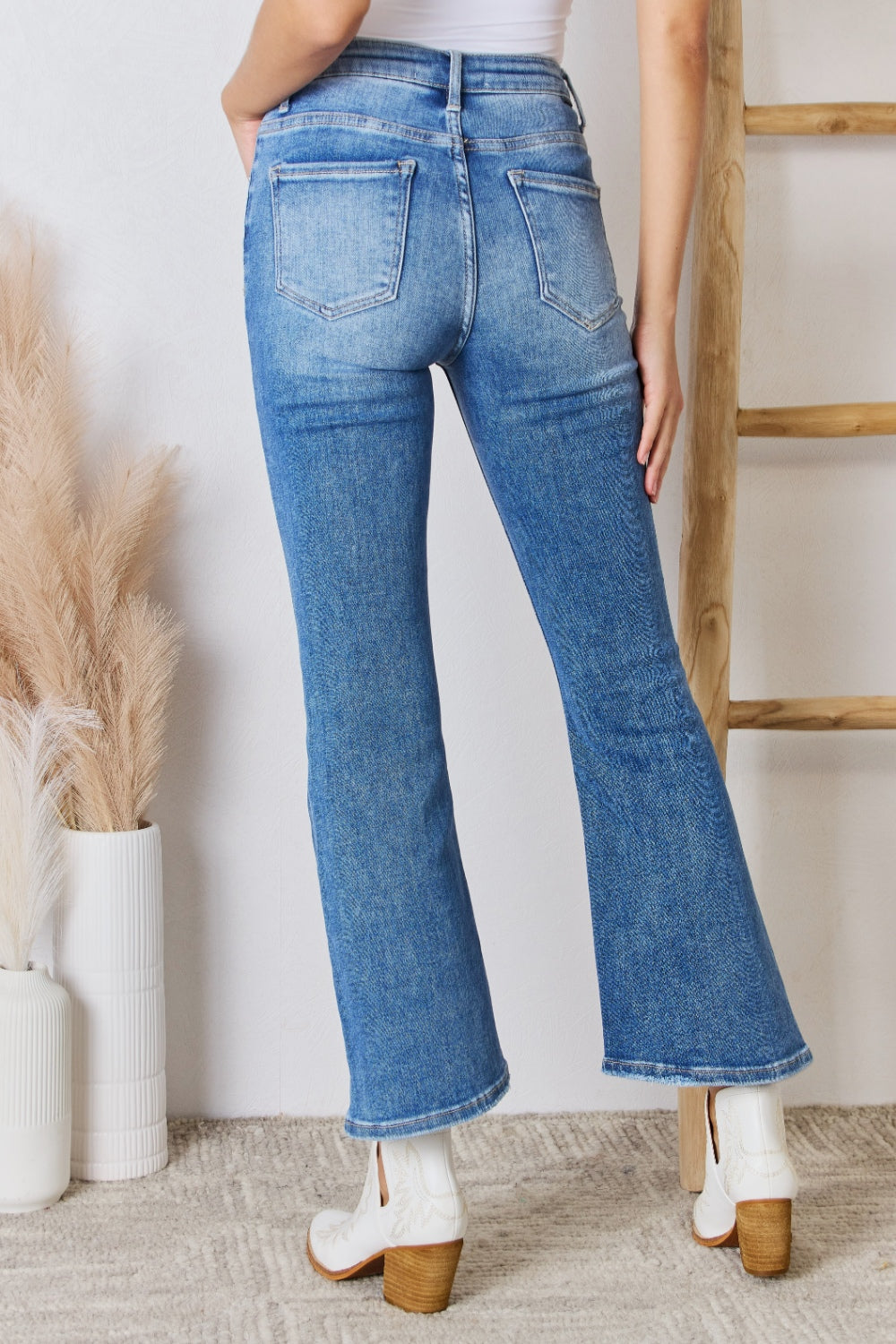 RISEN Full Size High Rise Ankle Flare Jeans - Teresa's Fashionista LLC