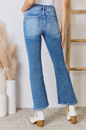 RISEN Full Size High Rise Ankle Flare Jeans - Teresa's Fashionista LLC