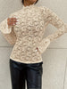 Mock Neck Long Sleeve Lace Top - Teresa's Fashionista LLC