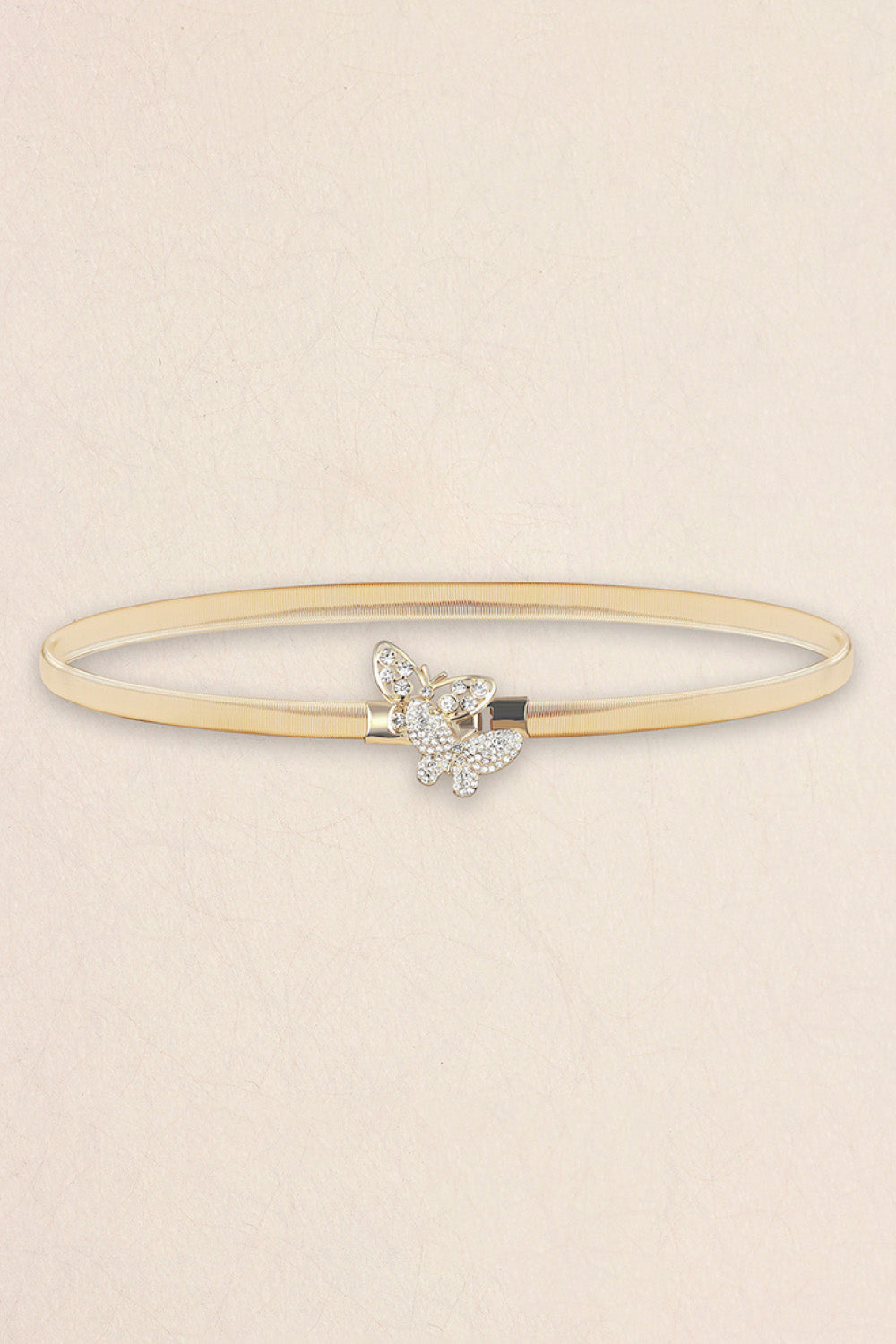 Rhinestone Butterfly Elastic Metal Belt-Teresa's Fashionista LLC