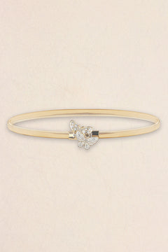 Rhinestone Butterfly Elastic Metal Belt-Teresa's Fashionista LLC
