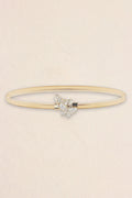 Rhinestone Butterfly Elastic Metal Belt-Teresa's Fashionista LLC
